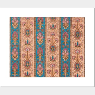 Antique Colorful Floral Print Posters and Art